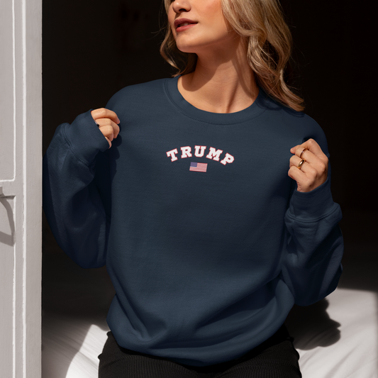 Embroidered TRUMP Flag Sweatshirt